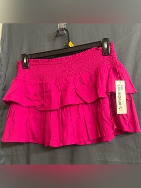 No Boundaries Hot Pink Ruffle Tiered Mini Skirt